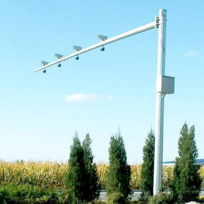 Q345 Traffic Security Camera Mast 8m Steel Street Lighting Poles