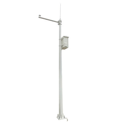 6m High Galvanized Steel CCTV Camera Poles For Public Security Monitor