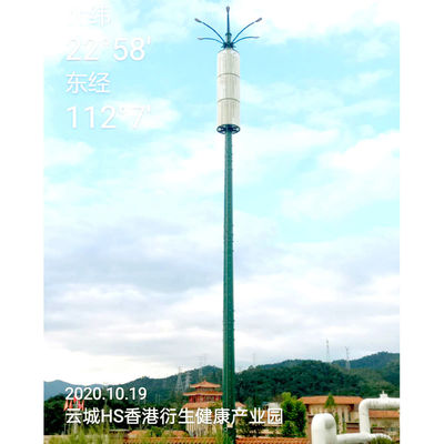 Q235 Anetenna Monopole Wind Turbine Tower Flower Basket Design