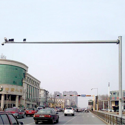 Y Shape Dual Arms Galvanised Steel Pole Camera Cantilever 6x10m Traffic  Signal Light Support