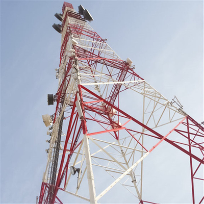 Free Standing Transmission Steel Tower Durable High Support Strength