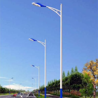 Single Arm Bracket Galvanized Steel Roadway And Highway Street Light Pole