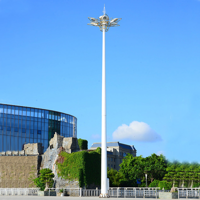 15-35m High Mast Galvanized Steel Street Light Pole Wind Speed 260m/s
