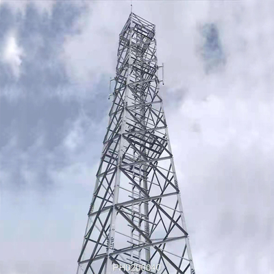 Self Supporting 4 Legs Telecom Steel Tower Galvanized Iron