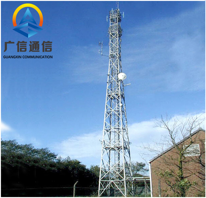 Galvanized Steel GSM 5G Communication Tower 30m Height