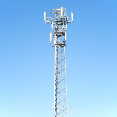 Self-support Galvanized Steel Tower 3-legged Free Standing Lattice Mast 30-60m Height