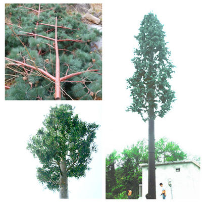 Galvanized 15m 35m Pine Tree Cell Tower Monopole Plastic Fiber Leaf