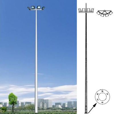 Steel Galvanized Street Light Pole Custom 6m To 12m Height
