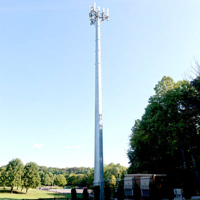 Communication Antenna Galvanised Steel Pole 50m High Mast ODM