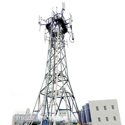 4 Legs Self Supporting Telecom Steel Tower 30m Hot Dip Galvanization