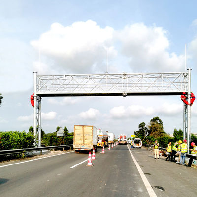 Traffic Galvanized Steel Structures 45m Billboard Steel Structure Design