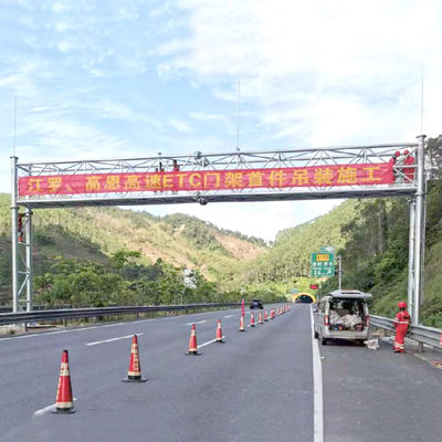 F Shape Highway Gantry Steel Structure Hot Dip Galvanized 100m