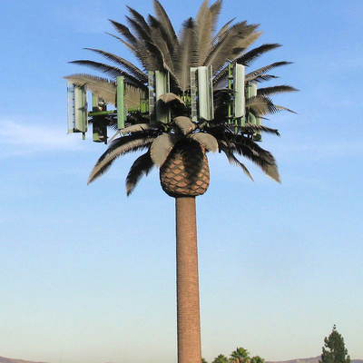 ODM 30m Artificial Palm Tree Disguised Cell Towers Galvanized Steel Telecom Pole