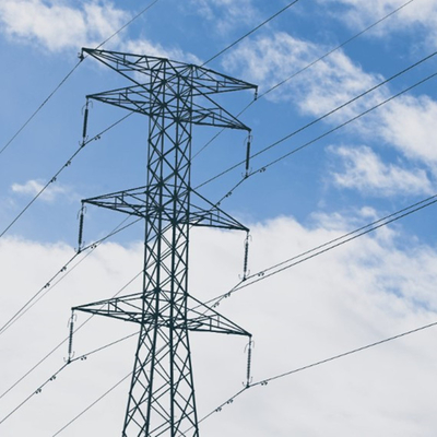 Angle Power Transmission Line Lattice Steel Tower 25m Height