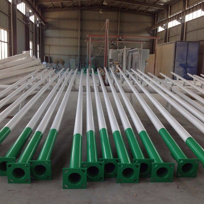 8m Custom Design Galvanized Steel Light Pole For Roadway Or Highway