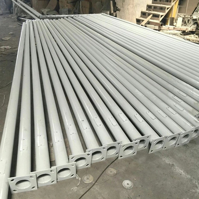 Custom Galvanized Steel Street Lighting Pole Anti Corrosion Finish