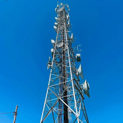 Galvanized Tubular Lattice Steel Towers  Telecom Antenna