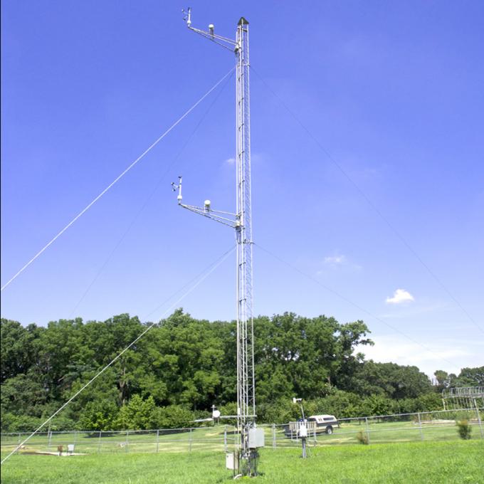 25m Guyed Wire Telescopic Antenna Tower Low Carbon Steel Q235