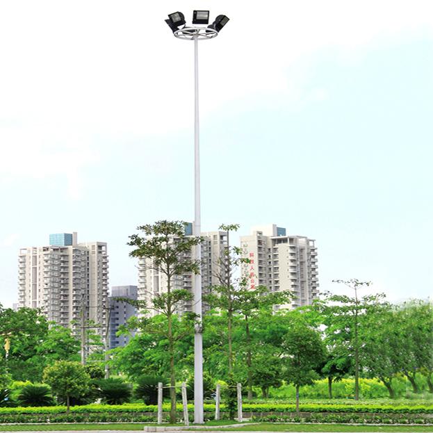 1535m High Mast Galvanized Steel Street Light Pole Wind Speed 260m/s